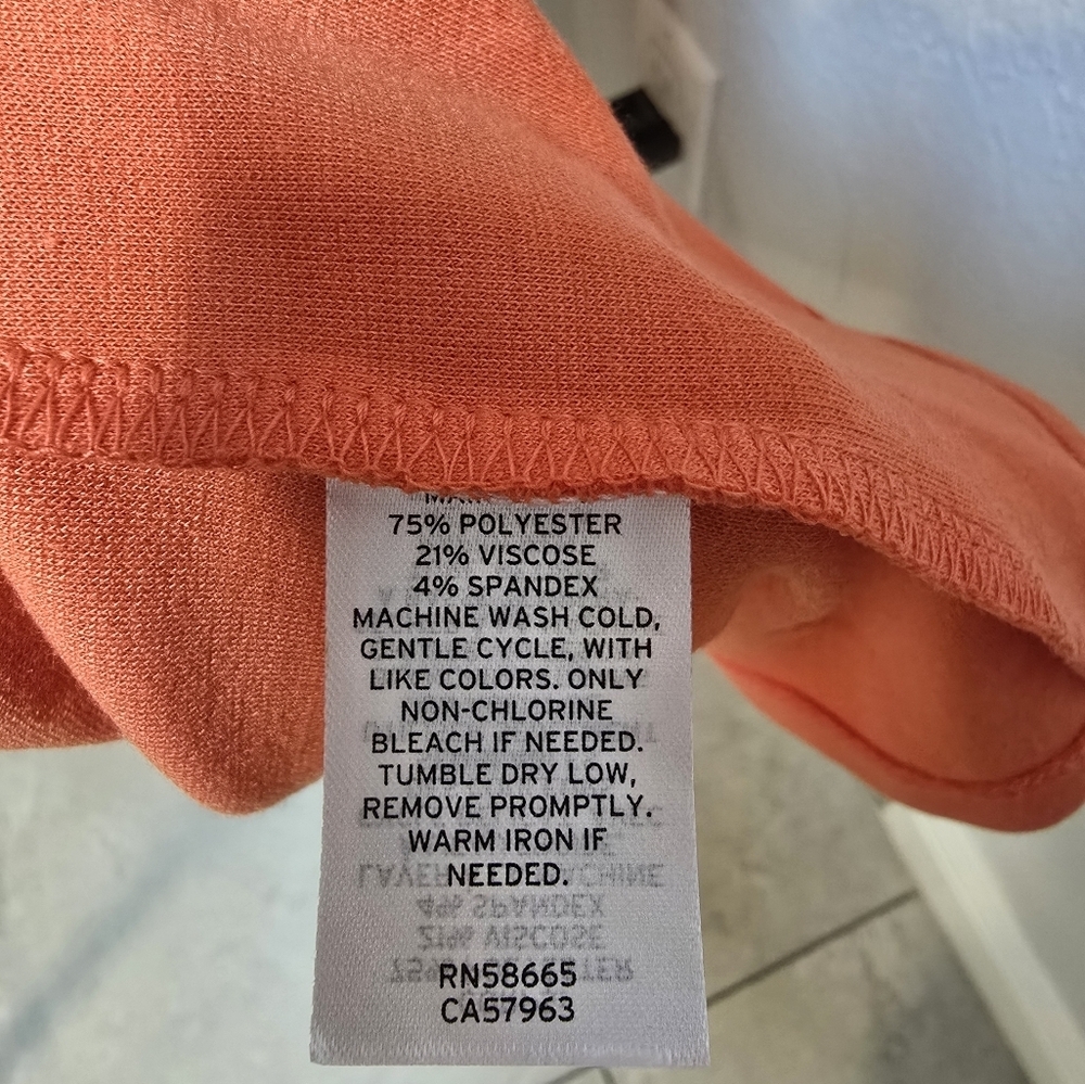 Open Edit Women's Scoop Neck Orange Bodycon Midi Tank Sleeveless Dress Size M - Picture 7 of 8